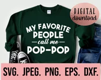 My Favorite People Call Me PopPop SVG - Fathers Day SVG Product Image 2