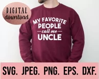 My Favorite People Call Me Uncle SVG - Promoted to Uncle SVG Product Image 2