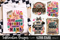 Trendy Mama PNG , Retro Collage Mama 4 Designs Sublimation Product Image 6