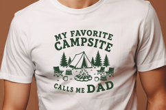 Camping Dad SVG PNG, My Favorite Campsite Calls Me Dad Product Image 2