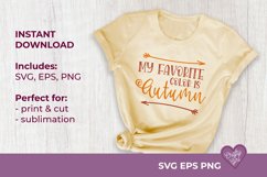 Download this My Favorite Color Is Autumn Quote design today and make seasonal gifts for Thanksgiving and Halloween