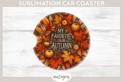 My Favorite Color Is Autumn v3 Car Coaster Sublimation Product Image 1