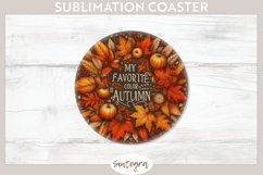 My Favorite Color Is Autumn v3 Round Coaster Sublimation Product Image 1