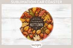 My Favorite Color Is Autumn v4 Car Coaster Sublimation Product Image 1