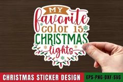 My Favorite Color Stickers SVG , Christmas SVG Design Product Image 1