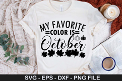 My Favorite Color is October - Thanksgiving SVG Design Product Image 1