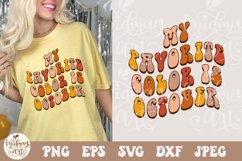 My Favorite Color is October SVG PNG, Retro Fall Shirt Svg Product Image 1