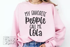 My Favorite People Call Me Lola SVG - Mothers Day Design PNG Product Image 4