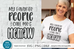 This sweet Memaw SVG file is perfect for creating an adorable Memaw shirt or tote bag!