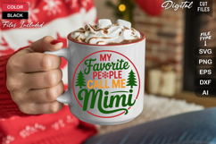 My Favorite People Call Me Mimi SVG | Christmas Round Sign Product Image 5