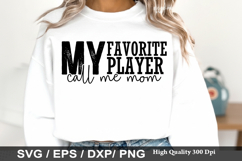 Baseball SVG Design - My Favorite Player Call Me Mom Product Image 4