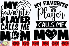 My Favorite Player Calls Me Mom SVG | Basketball SVG | Sport Product Image 2