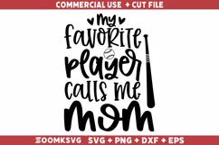 My favorite player calls me mom SVG | Baseball SVG Product Image 2