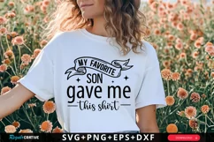 My Favorite Son Gave Me This SVG, Father's Day SVG Design Product Image 1