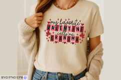 My Favorite Valentine Calls Me Grandma SVG PNG T-shirt Product Image 4