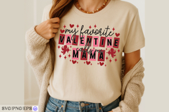 My Favorite Valentine Calls Me Mama SVG PNG T-shirt Design Product Image 4