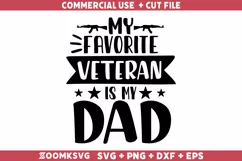 My favorite Veteran is my dad SVG, Veteran SVG, Military SVG Product Image 1