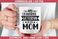 My favorite Veteran is my mom SVG, Veteran SVG, Military SVG Product Image 2