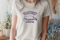 Funny Yoga Cat, My Favorite Pose Corpse SVG PNG, Lazy Cat Product Image 2