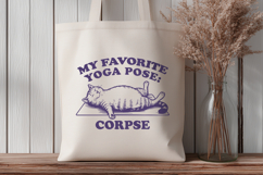 Funny Yoga Cat, My Favorite Pose Corpse SVG PNG, Lazy Cat Product Image 3