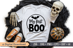 My First Boo SVG File | Halloween Round Sign SVG Product Image 4