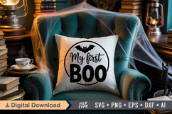 My First Boo SVG File | Halloween Round Sign SVG Product Image 6