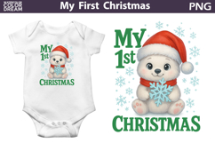 My First Christmas Sublimation Bundle | Cute Fox Clipart Product Image 2