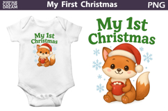 My First Christmas Sublimation Bundle | Cute Fox Clipart Product Image 12