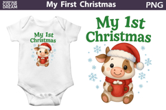 My First Christmas Sublimation Bundle | Cute Fox Clipart Product Image 13