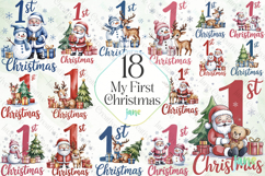 My First Christmas Sublimation Clipart Bundle Product Image 1