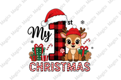 My First Christmas Reindeer PNG Product Image 1