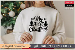 My First Christmas SVG | Christmas SVG | Holiday SVG | Xmas Product Image 2