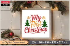 My First Christmas SVG | Christmas SVG | Holiday SVG | Xmas Product Image 6
