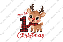 My First Christmas Reindeer PNG Product Image 1