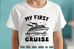 My First Cruise SVG - Family Vacation for Kids, Nautical Png Product Image 1