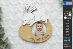 My First Easter Photo Frame Laser Cut | Baby Photo Frame SVG Product Image 1
