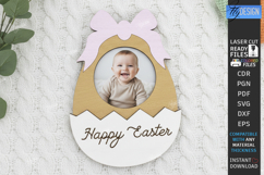My First Easter Photo Frame Laser Cut | Baby Photo Frame SVG Product Image 1