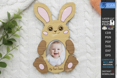 My First Easter Photo Frame Laser Cut | Baby Photo Frame SVG Product Image 1
