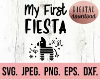 My First Fiesta - 1st Birthday Shirt SVG - Cinco De Mayo SVG Product Image 2