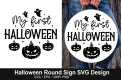 My first halloween SVG - Halloween Round Sign Product Image 1