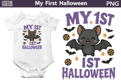My First Halloween Sublimation |Cute Bat Print Product Image 1