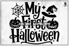 My First Halloween Svg, Baby Cut files DXF PNG Product Image 1