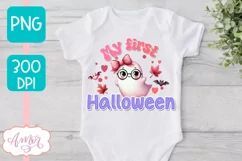My first Halloween sublimation PNG | Pink Halloween PNG Product Image 1