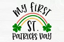 My first St Patricks day SVG, New baby shirt svg, Shamrock Product Image 2