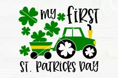 My first St Patricks day SVG, New baby shirt svg, Shamrock Product Image 1
