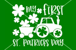 My first St Patricks day SVG, New baby shirt svg, Shamrock Product Image 3