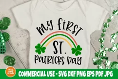 My first St Patricks day SVG, New baby shirt svg, Shamrock Product Image 1