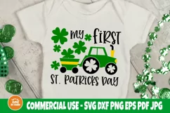 My first St Patricks day SVG, New baby shirt svg, Shamrock Product Image 2