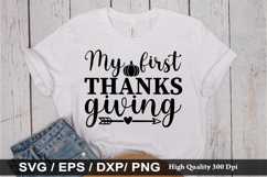 My first thanksgiving SVG - Autumn Quotes Design Product Image 1