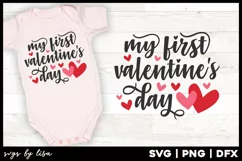 My First Valentine's Day | Baby Valentine svg Product Image 3
